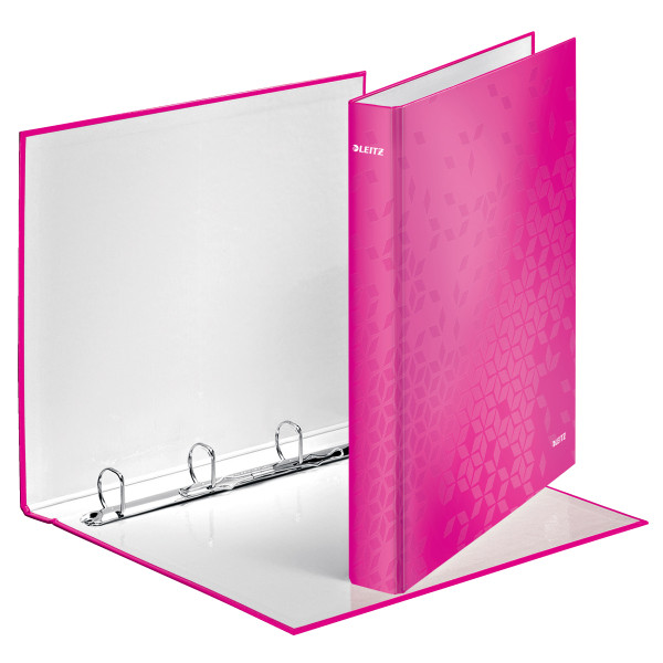 Ring binder 40mm (4x D-rings) | Leitz 4242 WOW | metallic pink 211296 - 1