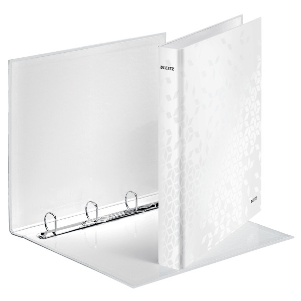 Ring binder 40mm (4x D-rings) | Leitz 4242 WOW | metallic white 211304 - 1