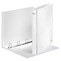 Ring binder 40mm (4x D-rings) | Leitz 4242 WOW | metallic white 211304