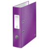 Leitz WOW 180° purple A4 cardboard lever arch file binder, 80mm