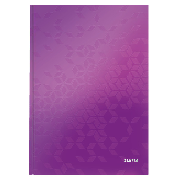 Leitz WOW A4 purple hardback lined notebook, 80 sheets 46251062 211770 - 1