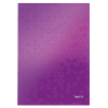Leitz WOW A4 purple hardback lined notebook, 80 sheets 46251062 211770 - 1