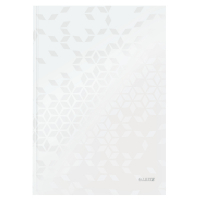 Leitz WOW A4 white hardback lined notebook, 80 sheets 46251001 211490