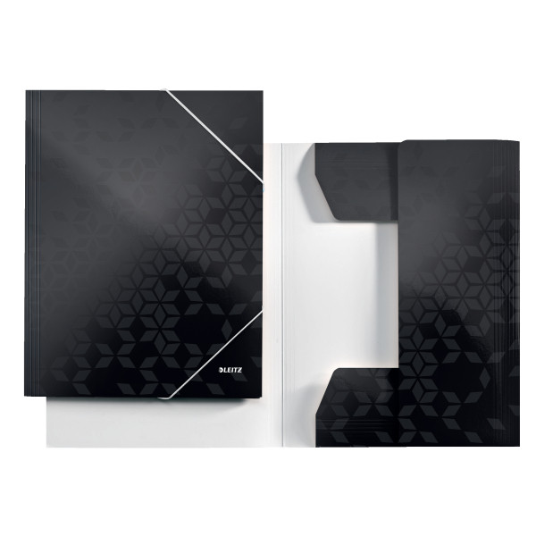Leitz WOW black cardboard 3-flap folder 39820095 226132 - 1