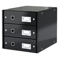Leitz WOW black drawer unit (3 drawers) 60480095 211184
