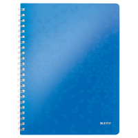 Leitz WOW blue metallic A4 lined spiral book, 80 grams (80-sheets) 46370036 211982