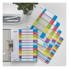 Leitz WOW coloured A4 printable plastic tabs with indexes 1-10 (11 holes) 12430000 226124 - 2