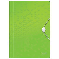 Leitz WOW green plastic 3-flap folder 45990054 226136