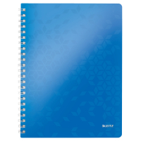 Leitz WOW metallic blue A4 lined spiral book, 80 grams (80-sheets) 46370036 211982