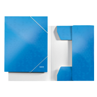 Leitz WOW metallic blue cardboard 3-flap folder 39820036 202836