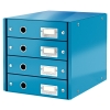 Leitz WOW metallic blue drawer unit (4 drawers) 211964 - 1