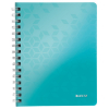 Leitz WOW metallic ice blue A5 checked spiral block, 80 grams (80 sheets) 46410051 226003 - 1