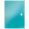 Leitz WOW metallic ice blue plastic 3-flap folder 211886 - 1