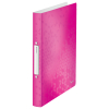 Leitz WOW metallic pink ring binder with 2 O-rings (32mm) 211730 - 1