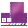 Leitz WOW metallic purple A4 lined spiral book, 80 grams (80-sheets) 46370062 211985 - 3