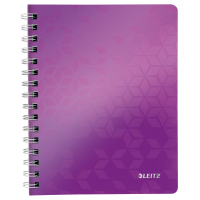 Leitz WOW metallic purple A5 lined spiral block 46390062 211997
