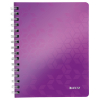 Leitz WOW metallic purple A5 lined spiral block