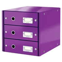 Leitz WOW metallic purple drawer unit (3 drawers) 60480062 211973