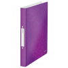 Leitz WOW metallic purple ring binder with 2 O-rings (32mm) 211805 - 1
