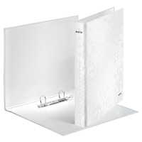 Leitz WOW metallic white ring binder with 2 D-rings 42410001 211294