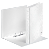 Leitz WOW metallic white ring binder with 2 D-rings