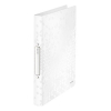 Leitz WOW metallic white ring binder with 2 O-rings, 32mm