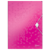 Leitz WOW pink metallic plastic 3-flap folder 45990023 211883 - 1
