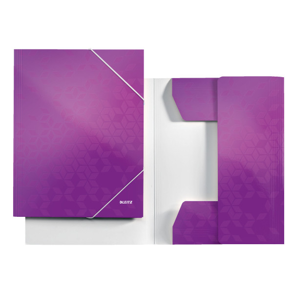 Leitz WOW purple cardboard 3-flap folder 39820062 211742 - 1