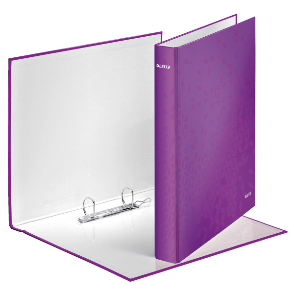 Leitz WOW purple ring binder with 2 D-rings 42410062 211779 - 1