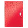 Leitz WOW red plastic 3-flap folder 227646 - 1