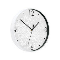 Leitz WOW white plastic wall clock with white dial, 290mm 90150001 226305