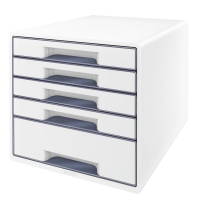 Leitz WOW white/grey drawer unit (5 drawers) 52142001 226054