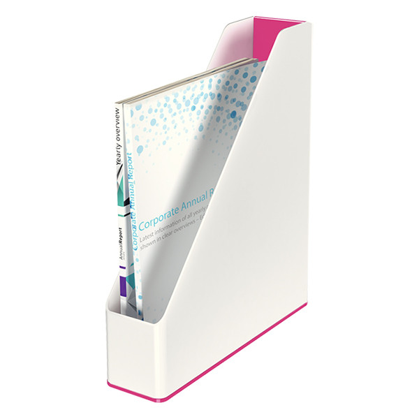 Leitz WOW white/pink magazine file holder 53621023 226040 - 3