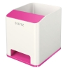 Leitz WOW white/pink sound booster pen holder