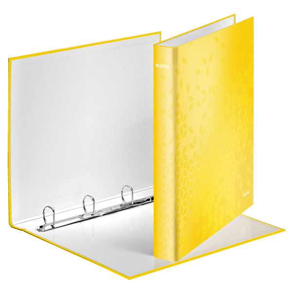 Leitz WOW yellow ring binder with 4 D-rings 42420016 226248 - 1