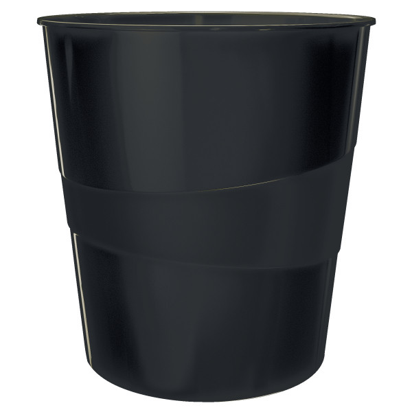 Wastepaper bin (15L) | Leitz WOW black 226275 - 1
