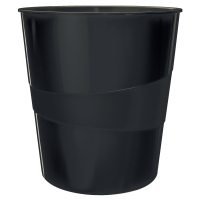 Wastepaper bin (15L) | Leitz WOW black 226275