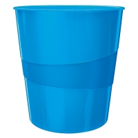 Wastepaper bin (15L) | Leitz WOW metallic blue 211434