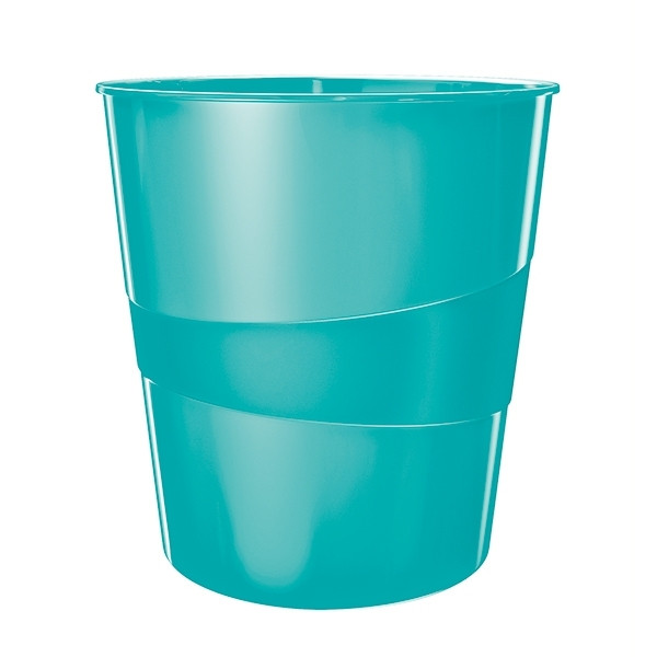 Wastepaper bin (15L) | Leitz WOW metallic ice blue 211866 - 1