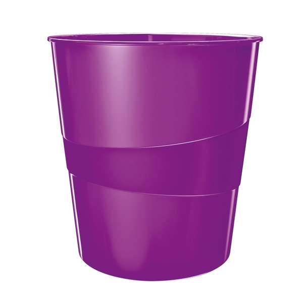 Wastepaper bin (15L) | Leitz WOW metallic purple 211867 - 1