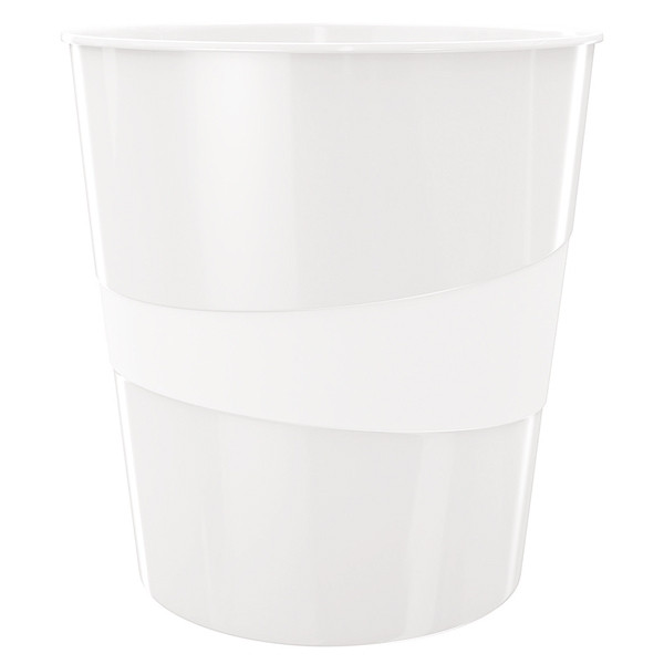 Wastepaper bin (15L) | Leitz WOW metallic white 211432 - 1