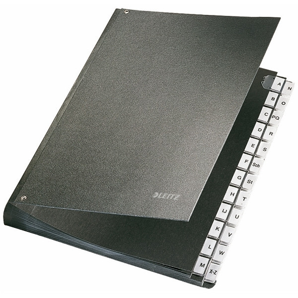 Leitz black A4 cardboard sorting folder with 24 A-Z tabs 58250095 202848 - 1