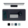 Leitz black leather look desk pad, 40cm x 80cm 213462 - 1