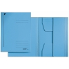 Leitz blue A3 3-flap cardboard folder with line printing 202882 - 1