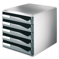 Leitz dark grey drawer unit (5 drawers) 52800089 211210