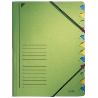 Leitz green file with 12 compartments 39120055 202864