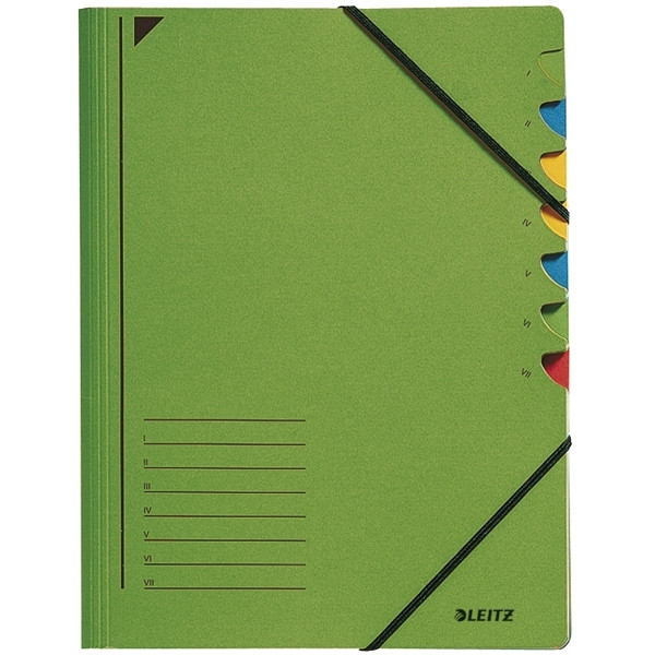 Leitz green file with 7 compartments 39070055 202858 - 1