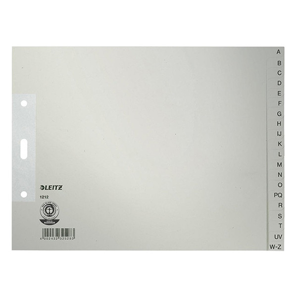 Leitz grey A4 cardboard tabs with A-Z tabs (2 holes) 12120085 226278 - 1