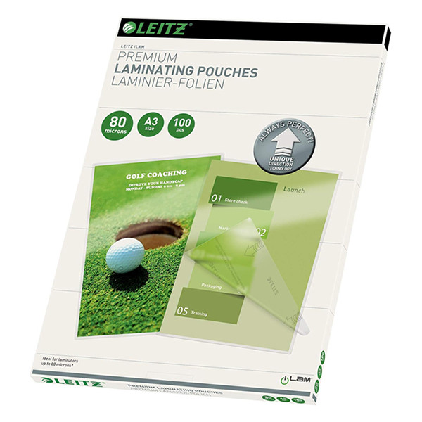 Leitz iLAM A3 glossy laminating pouch, 2x80 microns (100-pack) 74850000 211100 - 1