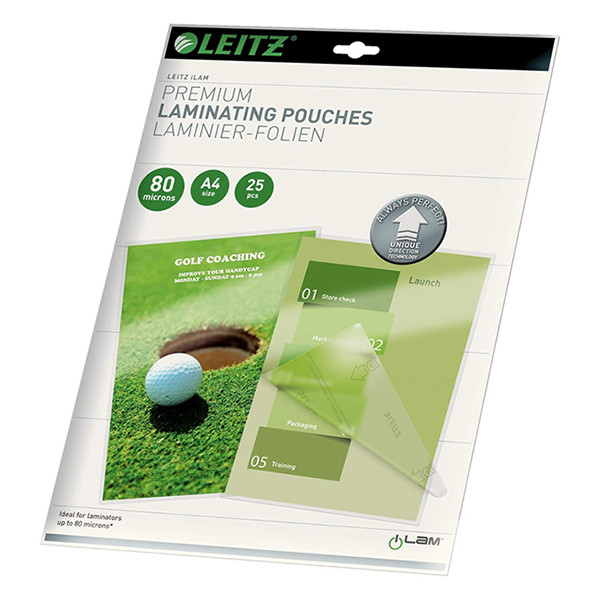Leitz iLAM A4 glossy laminating pouch, 2x80 micron (25-pack) 74790000 211084 - 1